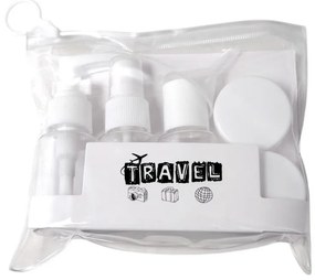 Cestovná sada fľaštičiek na kozmetiku 7 v 1 TRAVEL - viac farieb Farba: Biela