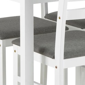 Sada jedálenského stola a 4 ks stoličiek EMILY biela