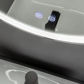 Brilagi-LED stmievateľné vyhrievané zrkadlo s podsvietením ALU PRO LED/18W/230V pr. 60 cm IP44 matný chróm