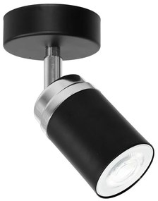 Luminex Bodové svietidlo RENO 1xGU10/8W/230V čierna/chróm LU5145