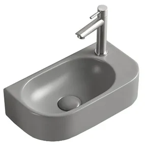 Mexen Viera umývadlo na dosku pravá 40 x 21 cm, Šedá bledomatná - 21274061R