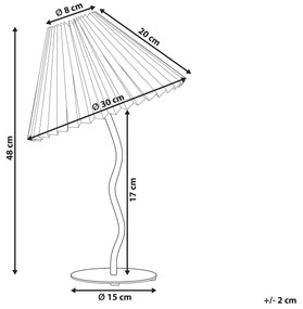 Kovová stolná lampa biela ALWERO Beliani