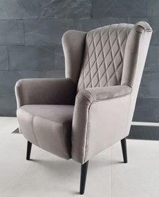 KRESLO UŠIAK LAURENT HNEDO ŠEDÝ ZAMAT RÔZNE FARBY LÁTKY