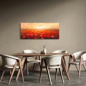 Obraz - Pole vlčích makov (120x50 cm)