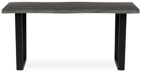 Autronic - Stůl jídelní, 160x90x75 cm, MDF deska, dekor šedý dub, kovová nohy ve tvaru U, černý matný lak - HT-F4216 GREY AKCE NOVINKA