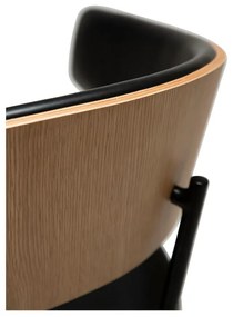 Čierne/svetlo prírodné jedálenské kreslo s podrúčkami Crib – DAN-FORM Denmark