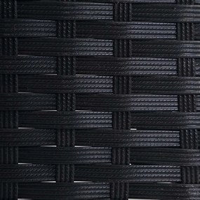 Set 2 záhradných stoličiek Halden, polyratan - antracit, krémové vankúše