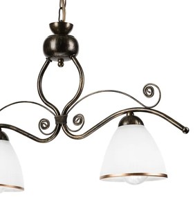 Luster na reťazi RETRO 2xE27/60W/230V bronzová/patina