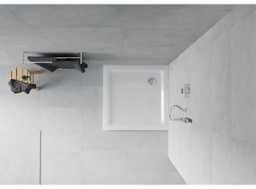 Mexen Slim, štvorcová sprchová vanička 90x90x5 cm + sifón, biela, 40109090