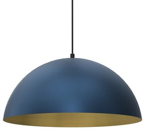 Závesné svietidlo Beta, 1x zlaté/tmavomodré kovové tienidlo, (fi 45cm), db/g