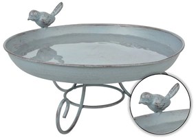 Napájadlo pre vtáky Ali, 12x21,5 cm, kov, sivá