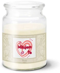 Sablio Sviečka Milujem ťa srdce - 500 g