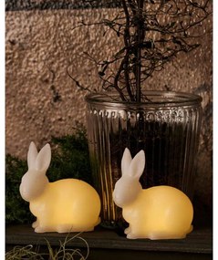 SIRIUS LED sviečka s králikom, biela, sada 2 ks, 10 cm