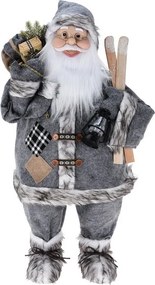 Santa Claus v sivom oblečení 80 cm