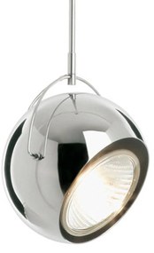 Fabbian Beluga Steel chrómová závesná lampa Ø14 cm