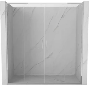 Mexen Exo, 2-krídlové posuvné 200x200 cm, 6mm číre sklo, chrómový profil, 8152-200-000-01-00