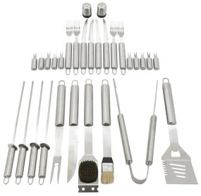 Grilovacie náčinie nerez s kufríkom 30 ks