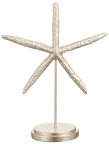 Zlatistá soška morské hviezdice - 28,5 * 12 * 35 cm