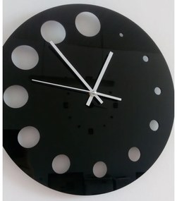 STYLESA nástenné hodiny do kuchyne okrúhle HANZREFT X0030 čierne