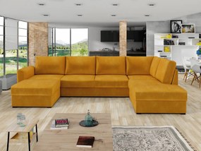 Sedacia súprava Szafran, Dostupné poťahy: ekokoža Soft 011 + Majorka 03, Strana: ľavá