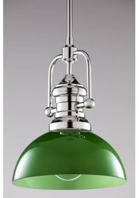 Jupiter 2071 - Luster na tyči PLATINO 1xE27/15W/230V zelená/lesklý chróm