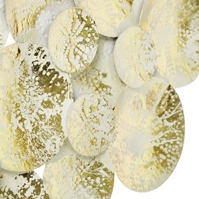 Dekoratívna orientálna nástenná lampa zlatá s bielou 2-svetlo - Hikina