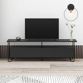 Čierny TV stolík 150x45 cm Dilly – Marckeric