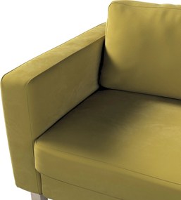Poťah na sedačku Karlstad (nerozkladací, 3-miestny, krátky) farba produktu zelená látka lesklá, zamatová