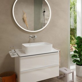 Hansgrohe Tecturis S, páková umývadlová batéria EcoSmart+ pod omietku s výtokom 165 mm, chrómová, HAN-73350000
