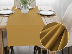 Biante Zamatový behúň na stôl Velvet Prémium SVP-009 Horčicový 35x140 cm