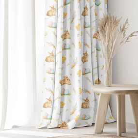 Goldea veľkonočný dekoračný záves - veselá veľká noc 140x150 cm