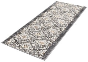 Tmavosivý/slonovinový behúň 67x200 cm Soft Viskan – FD