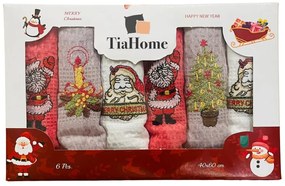 Utierky na riad vaflové Vianočné 40x60cm 6ks TiaHome