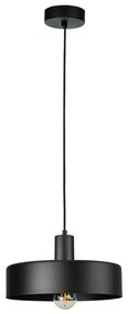 Závesný luster ARCANE na lanku 1xE27/60W/230V, čierny