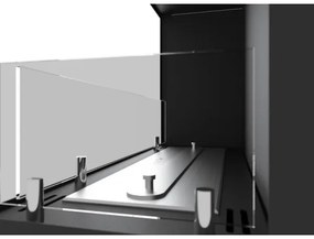 InFire - Rohový BIO krb 45x90 cm 3kW čierna