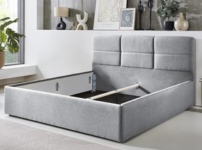 Posteľ Domango 180x200 cm, svetlo šedá látka