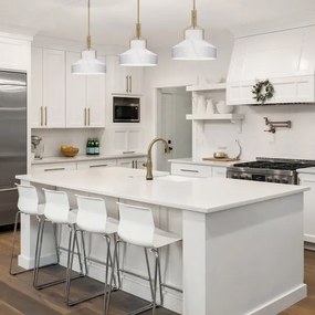 Quoizel QZ-BRECKEN-2P-AB-ABG - Luster BRECKEN 2xE27/60W/230V zlatý s mramorovým dekorom