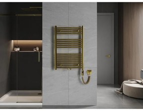 Mexen Ares, elektrické vykurovacie teleso 900 x 600 mm, 300 W, zlatá lesklá, W102-0900-600-2300-50