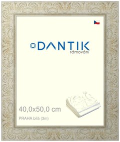DANTIK rám na obraz 40x50 | PRAHA Bílá (Plexi Čiré)