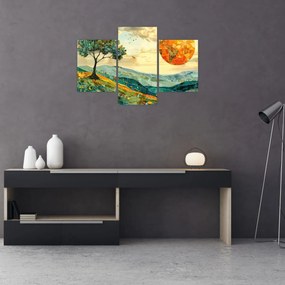 Obraz - Ilustrácia krajiny (90x60 cm)