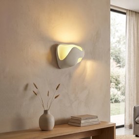 Nástenná lampa Japandi krémová 30 cm - Pietra