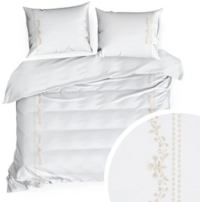 MAKOSATÉNOVÉ OBLIEČKY REINA53 200X220 CM, 2 KS 70X80 CM BIELE