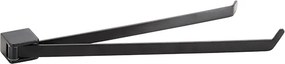 Bemeta Design ORGANIC BLACK: Držiak uterákov, 445 mm, dvojitý, otočný - 167004100