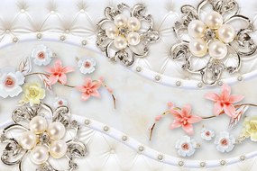Tapeta elegantné šperky s kvetmi