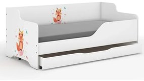 DomTextilu Detská posteľ s milou líškou 160x80 cm  Biela 52455