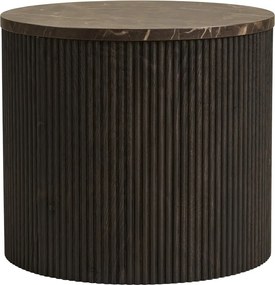 Okrúhly odkladací stolík s doskou v dekore mramoru ø 45 cm Rota – House Nordic