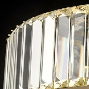 Toolight Toolight, krištáľové závesné svietidlo 6xE14 APP1652-6CP, zlatá lesklá, OSW-05699