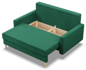 Dvojmiestna pohovka BLANK Elegant rozkladacia, fľaškovo zelená