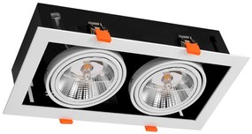 Podhľadové svietidlo Plaza II, 1x biele kovové tienidlo, (možnosť polohovania), b