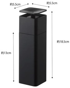 Čierny dávkovač saponátu Yamazaki Tower, 250 ml